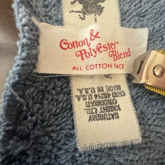 VTG Saturday Knight Bath Towel & Wash Rag Blue Sea Shell Embellished Cotton US - Picture 14 of 16